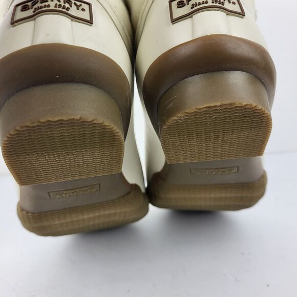 Sperry Top Sider Saltwater Wool Ivory Snow Rain Duck Boots - Picture 8 of 13